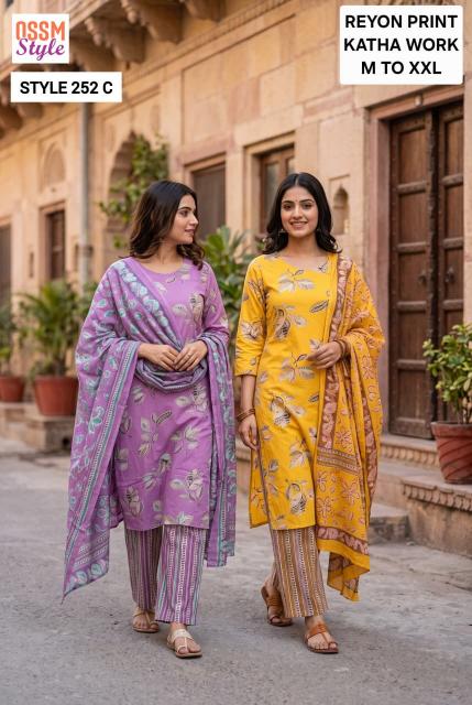 Ossm style 252 C aarvi kurtis wholesale